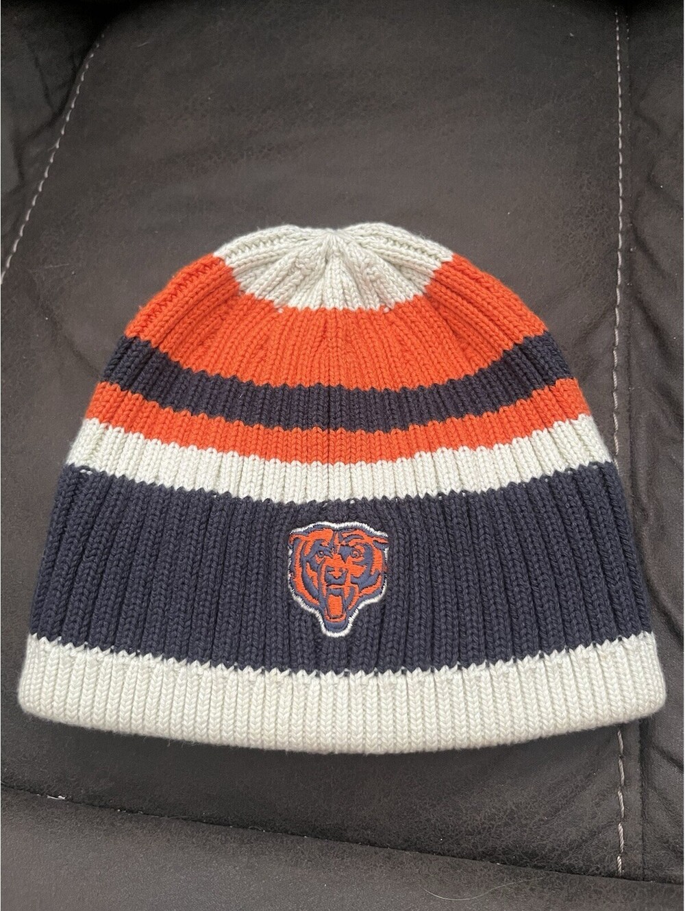 Vintage Chicago Bears Reebok NFL Vintage Collection Knit Beanie Hat Striped